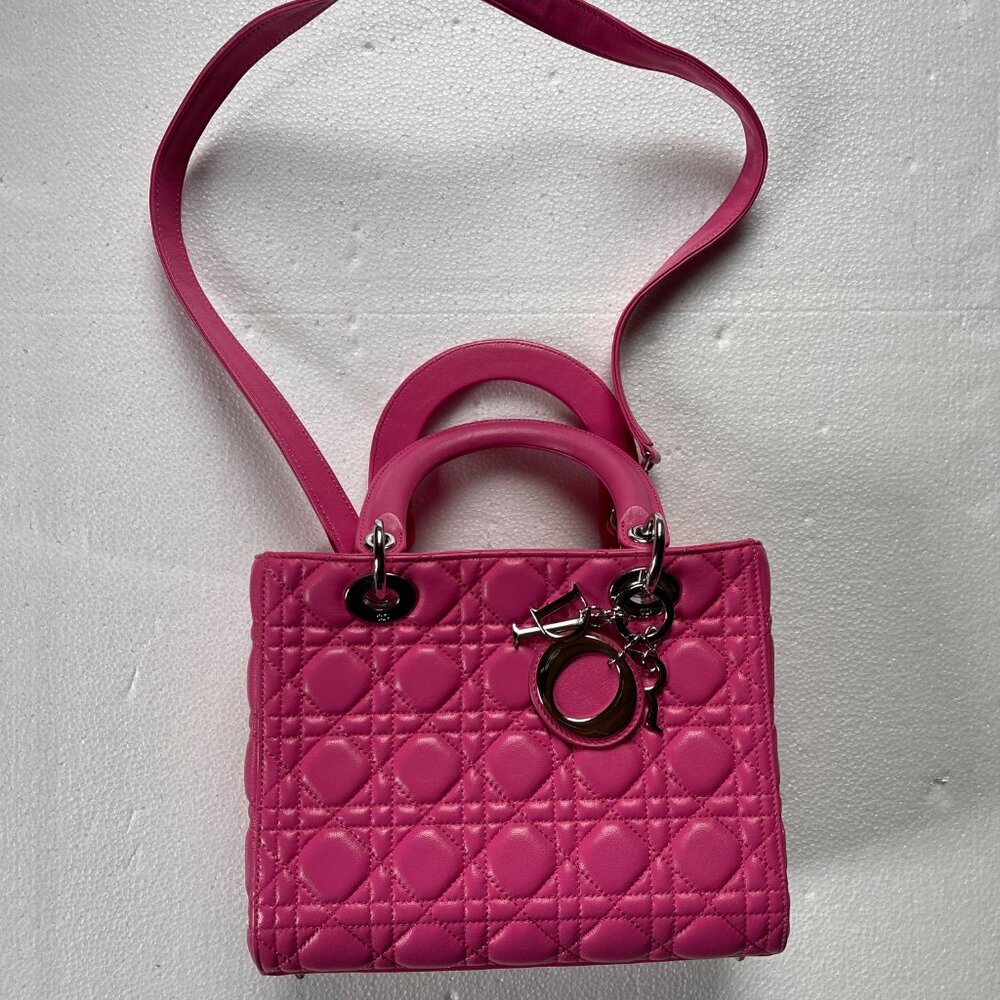 Christian Dior Lady Dior Medium Cannage Lambskin Bag